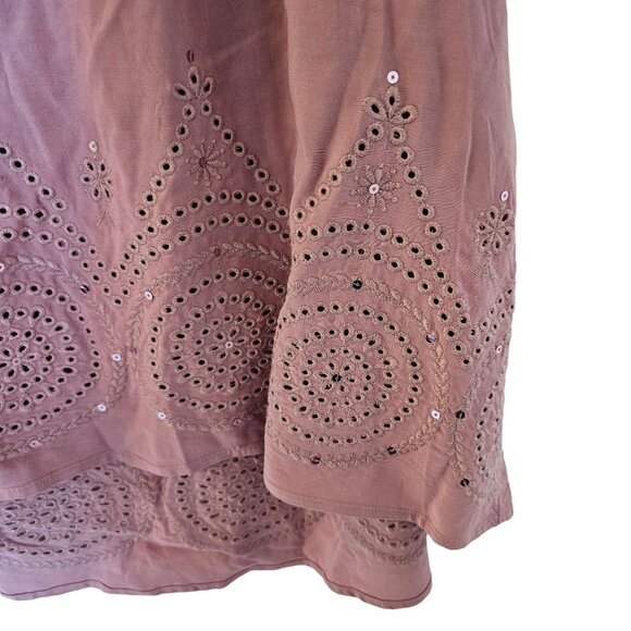 TORRID Women’s Plus 3X Cold Shoulder Eyelet Sequin Blouse Top NWT Light Purple - Picture 14 of 15